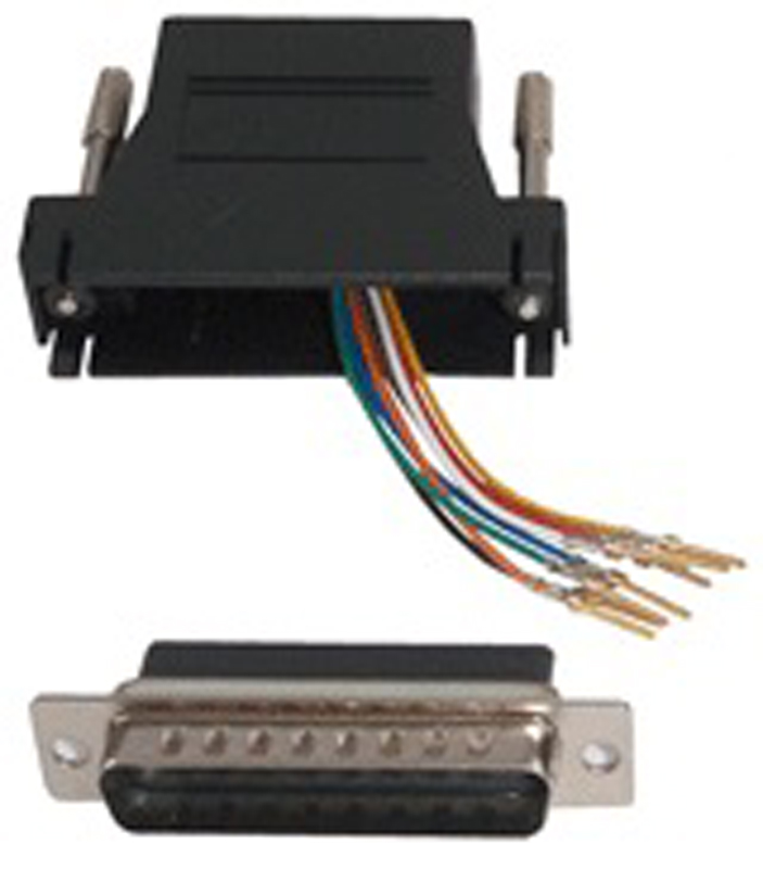 RJ45 25 DSUB Stecker frei belegbar